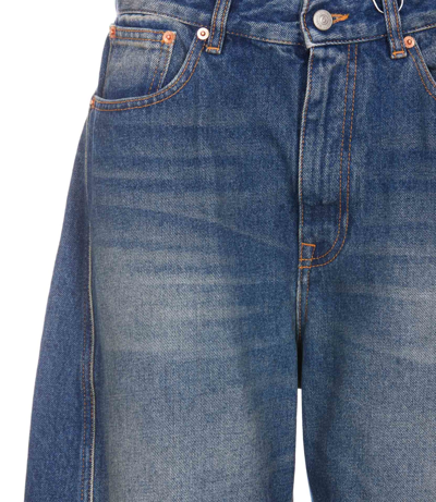 Shop Mm6 Maison Margiela Distressed Effect Denim Jeans In Blue