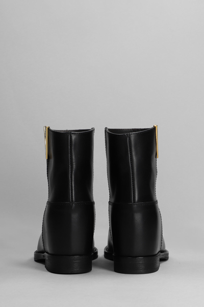 Shop Via Roma 15 Ankle Boots Inside Wedge In Black Leather