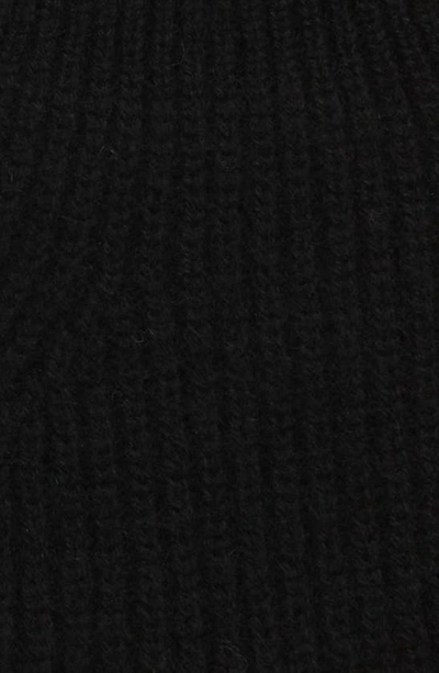 Vince Ribbed Cashmere Fingerless Gloves In Black
