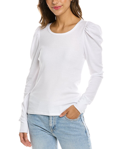 Shop Splendid Puff Sleeve T-shirt In White
