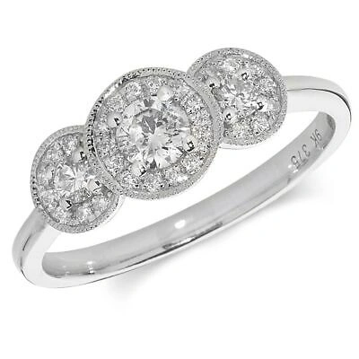 Pre-owned So 0.45ct Diamant Haufen Ring Grössen J-q