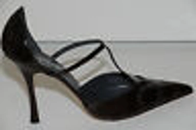 Pre-owned Manolo Blahnik Neu  Brown Valon Alligator Krokodil Schuhe 39.5 9