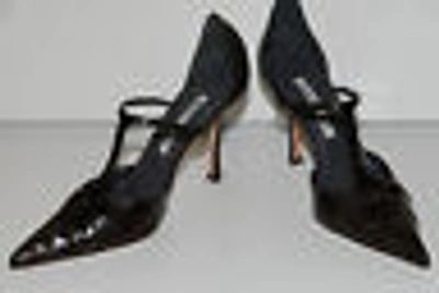Pre-owned Manolo Blahnik Neu  Brown Valon Alligator Krokodil Schuhe 39.5 9