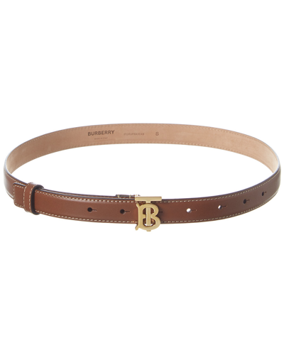 Shop Burberry Monogram Motif Leather Belt In Brown