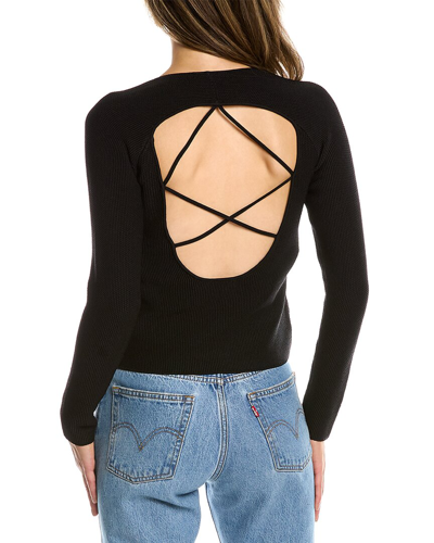 Shop The Sei Textured Knit Top In Black