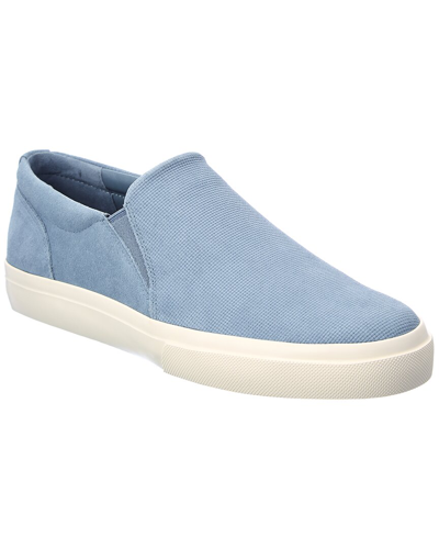 Shop Vince Fletcher Suede Slip-on Sneaker In Blue