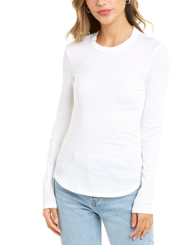 Shop James Perse Jewel Neck T-shirt In White