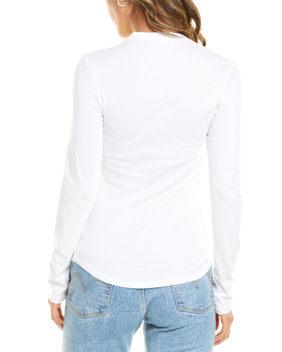 Shop James Perse Jewel Neck T-shirt In White