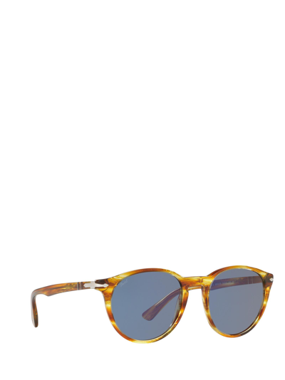 Shop Persol Po3152s Brown Striped Yellow Sunglasses