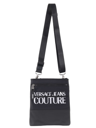Shop Versace Jeans Couture Shoulder Strap In Nero/argento