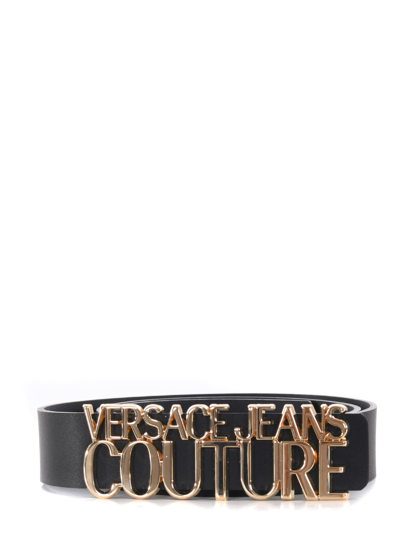 Versace Jeans Couture Logo Embellished Buckle Belt In Nero | ModeSens