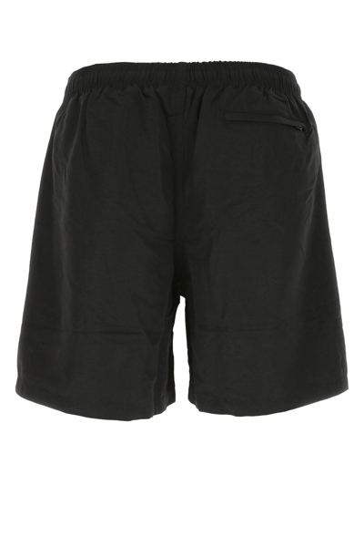 Shop Stussy Black Nylon Bermuda Shorts