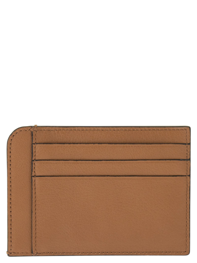 Hogan Leather Credit Card Case In (brandy Chiaro)(ebano)