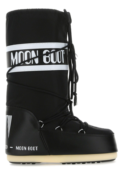 Shop Moon Boot Black Nylon Icon Boots