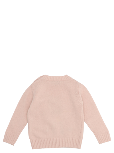 Shop Il Gufo Jacquard Design Sweater In Rosa
