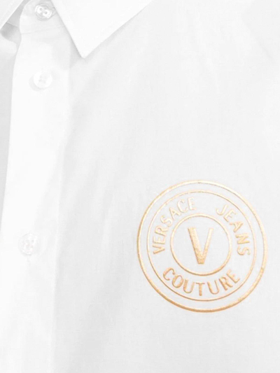 Shop Versace Jeans Couture Logo Detailed Button-up Shirt