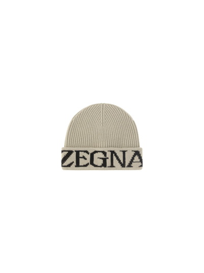 Shop Ermenegildo Zegna Beanie Hat  In Beige