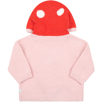 Shop Stella Mccartney Pink Cardigan For Baby Girl In (pink)
