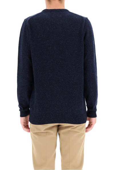 Shop Barbour Tisbury Crewneck Pullover In Blue