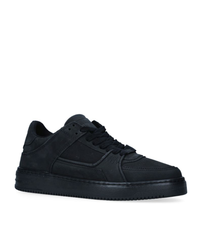 Shop Represent Leather Apex Low-top Sneakers In Black
