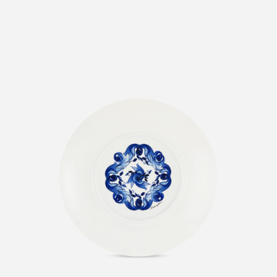 Dolce & Gabbana Set 2 Porcelain Soup Plates In Multicolor