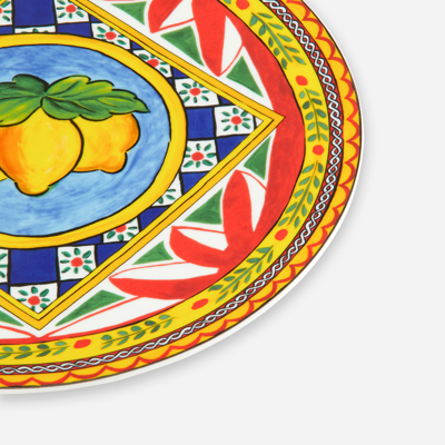 Dolce & Gabbana Porcelain Charger Plate In Multicolor