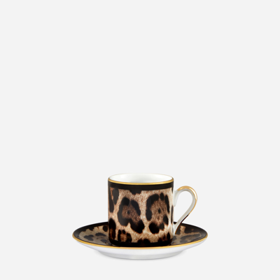 Dolce & Gabbana Porcelain Espresso Set In Multicolor