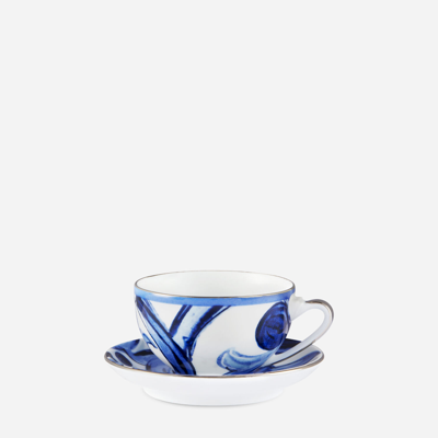 Dolce & Gabbana Porcelain Tea Set In Multicolor