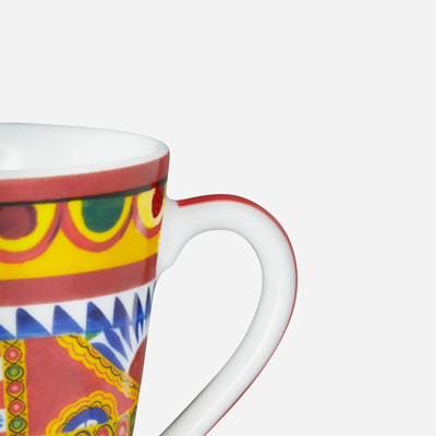 Shop Dolce & Gabbana Porcelain Mug In Multicolor