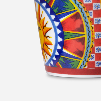 Dolce & Gabbana Porcelain Mug In Multicolor