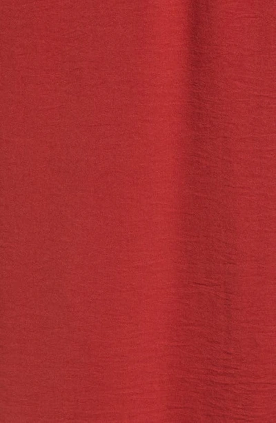 Fraiche By J Long Sleeve Faux Wrap Dress In Rust