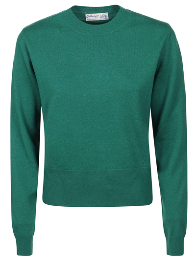 Shop Ballantyne Plain Sweater In Emerald