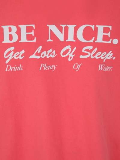 Shop Sporty &amp; Rich Be Nice Cropped T-shirt In Strawberry