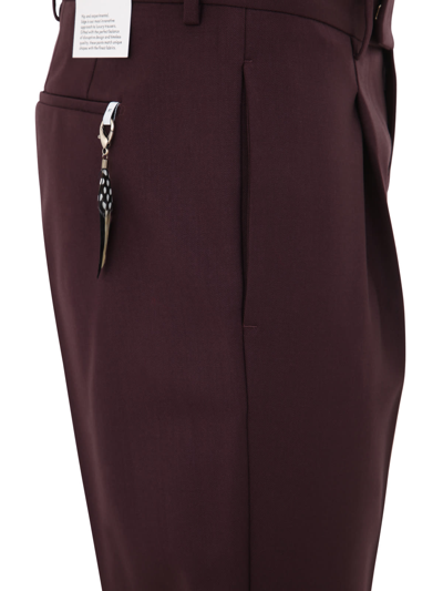 Shop Pt01 One Pleat Trousers With In Seam Pockets In Indian Red