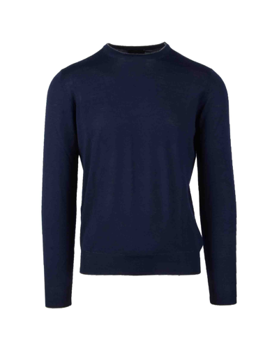 Shop Altea Mens Navy Blue Sweater