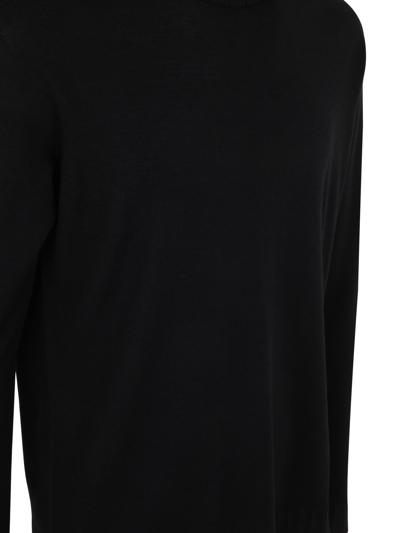 Shop Md75 Wool Round Neck Pullover In Basic Black