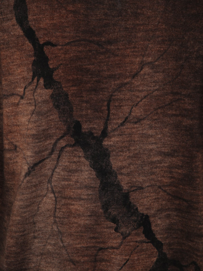 Shop Md75 Crack Printed Pullover In Black Brown