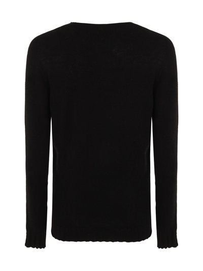 Shop Md75 Wool Cashmere Pullover With Inlay Detail In Black Blue