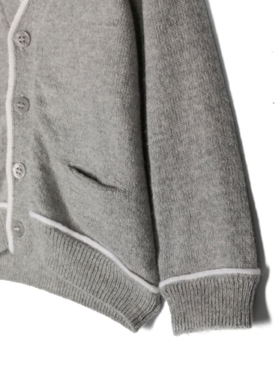 Shop Il Gufo Grey Extra Fine Wool Cardigan Boy