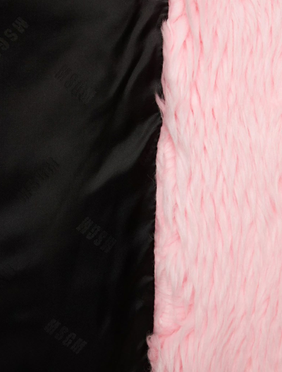 Shop Msgm Coat In Light Pink