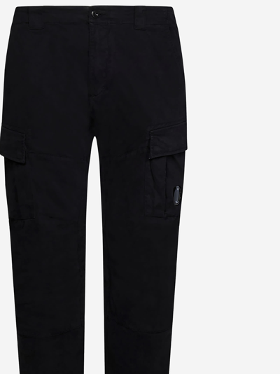 Shop C.p. Company Trousers In Black