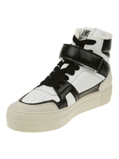 Shop Ami Alexandre Mattiussi High-top Adc Sneakers In White Black