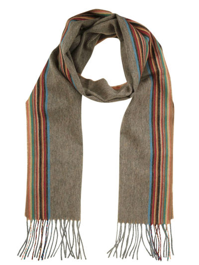Shop Paul Smith Men Scarf Two Tone M Edge In Camel