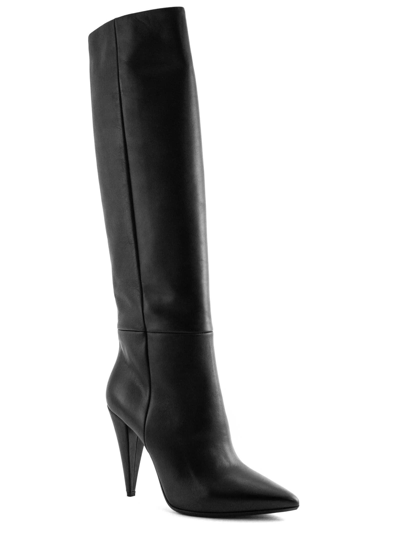 Shop Strategia Black Leather High Boots In Nero