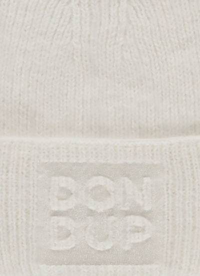 Shop Dondup Embroidered Beanie In White