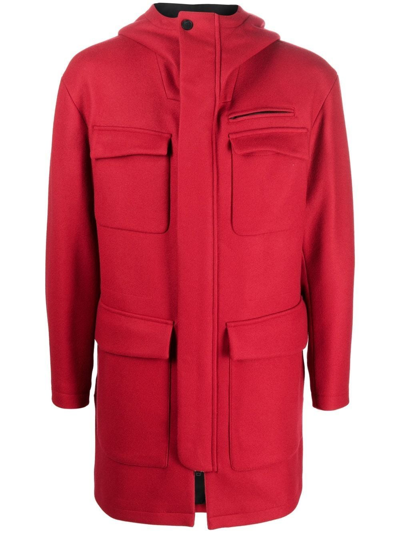 Shop Hevo Itria Coat In Rosso