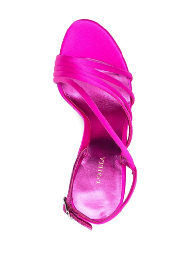 Le Silla 100mm Stiletto Heel Open Toe Sandals In Pink