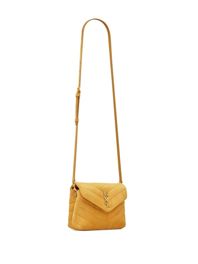 Shop Saint Laurent Loulou Toy Crossbody Bag In Yellow