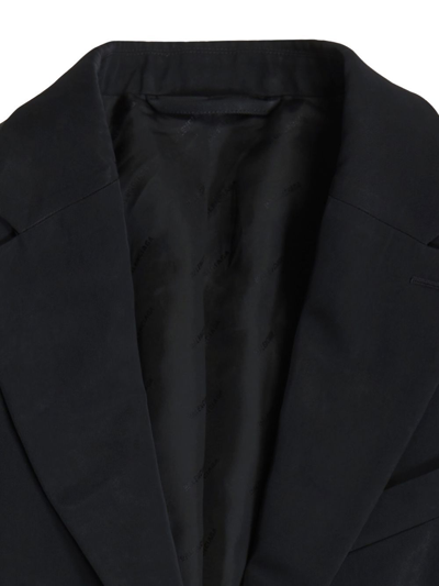Shop Balenciaga Single-breasted Oversized Blazer In Black