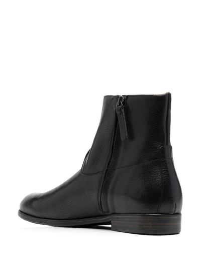 Shop Buttero Zipped Ankle Boots In Black